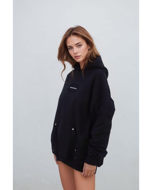 mysimplicated Black Cotton Hoodie