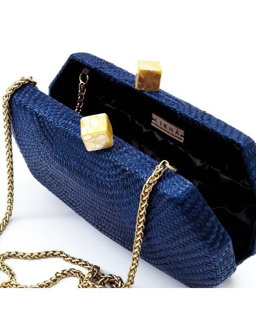 LIKHÂ Blue Sarsuela Handwoven Clutch