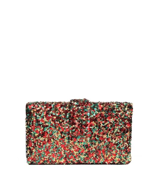 Simitri Red Holly Jolly Kitsch Clutch