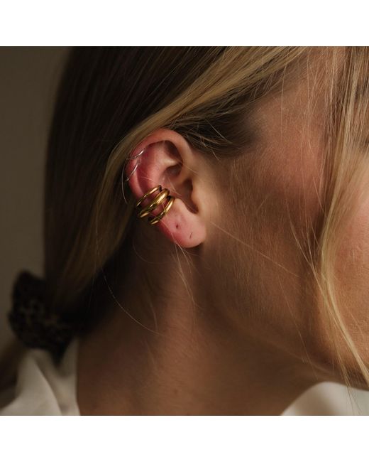 Divine Aria Metallic Chunky Ear Cuff Tarnish Free