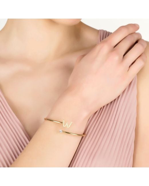 Latelita London Metallic Initial Bangle W