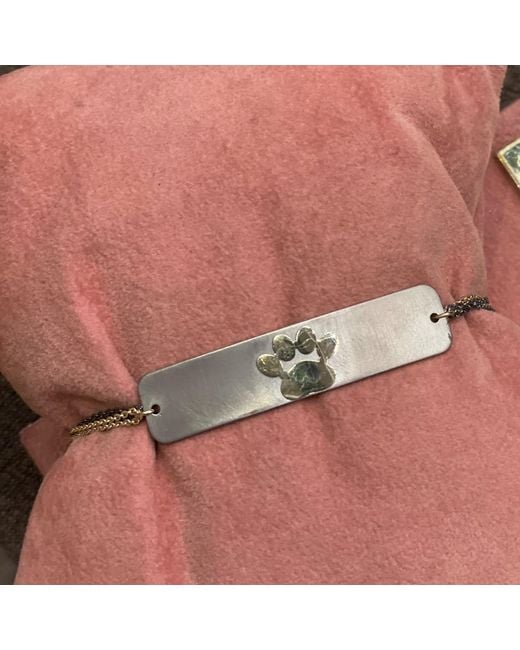 Ecce | Artisan Diamonds Metallic 14K Solid Paw Bracelet Titanium Customized