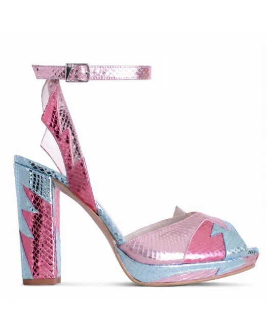 Terry De Havilland Pink Zia Mid Platform Heels