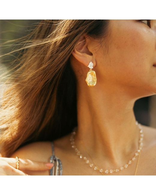 Shabella Nyc Metallic Mixed Vintage Drop Earring