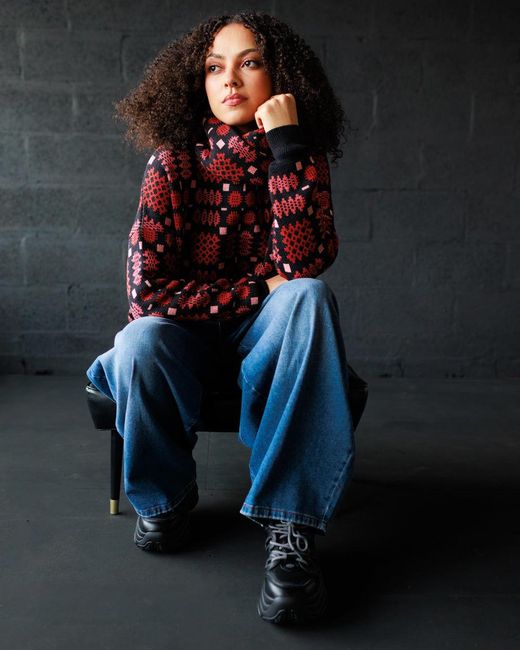 Mabli Red Carthen Merino Pullover