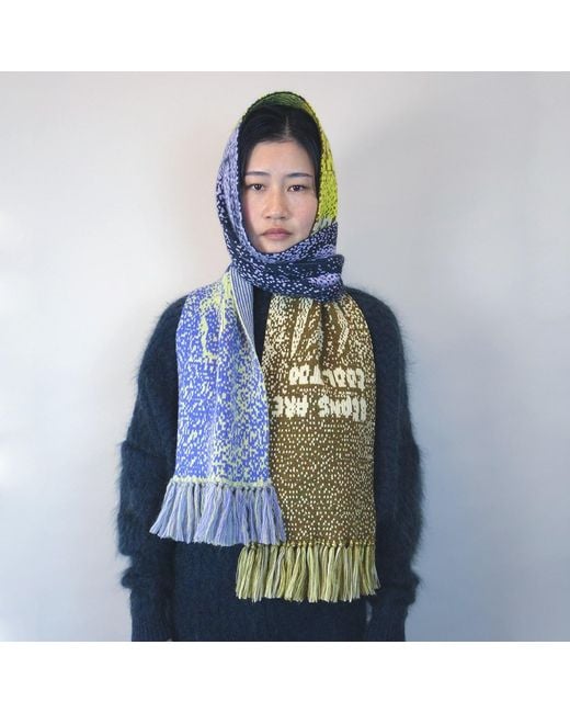 Ccy Currency Blue Peanuts Fan Scarf