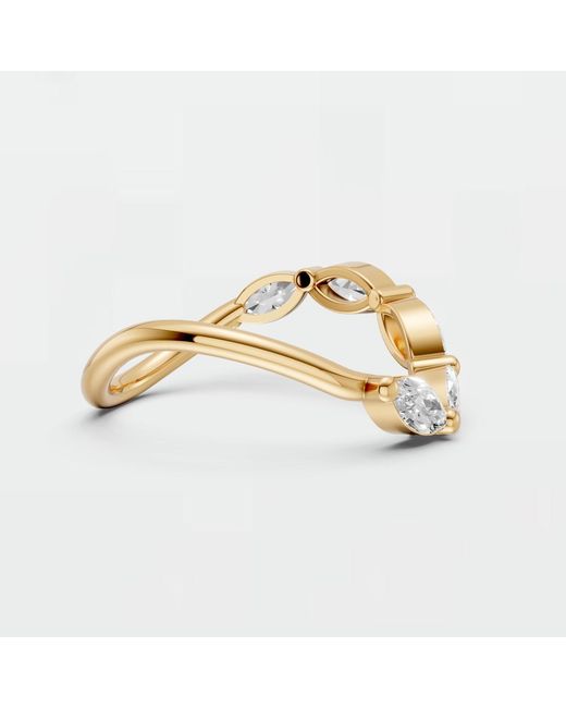 Aya Fine Jewelry Metallic Marquise Lab Diamond Twist Ring