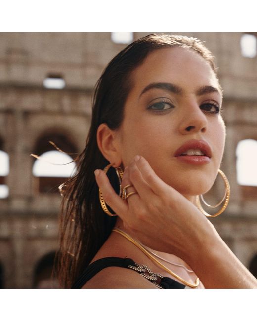 Retro Chic Metallic Colosseum Earrings