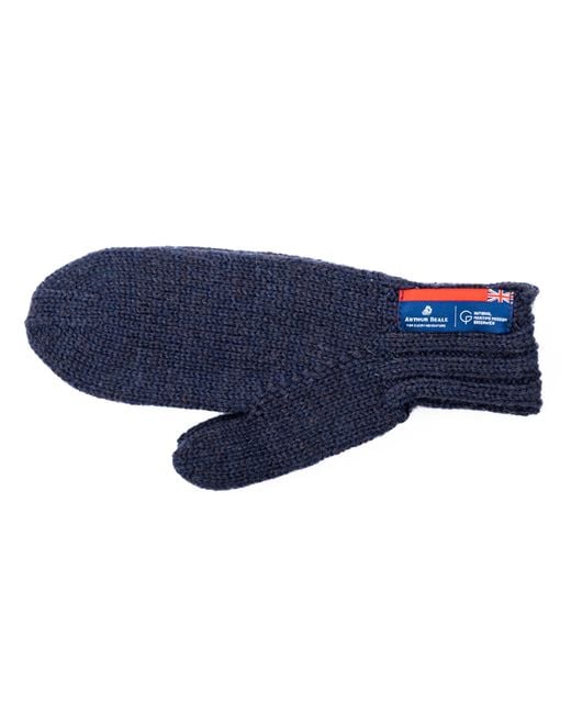 Arthur Beale Blue Maritime Wool Mitten for men