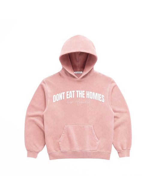Dont Eat the Homies Pink Arch Hoodie for men