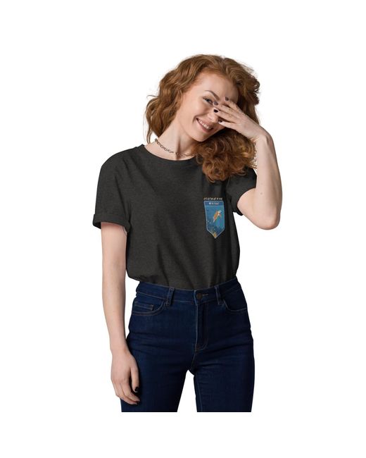 Anchor and Crew Black Heather Think Ocean Turtle Love The Planet Organic Cotton T-Shirt