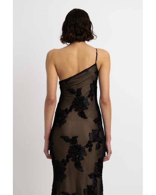 Amy Lynn Black Divya Floral Motif Maxi Dress