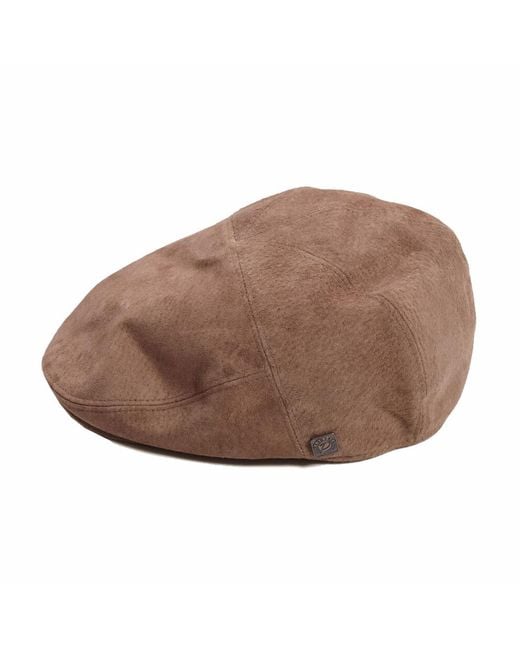 Dasmarca Hats Brown Neutrals Alex Truffle Leather Cap For for men