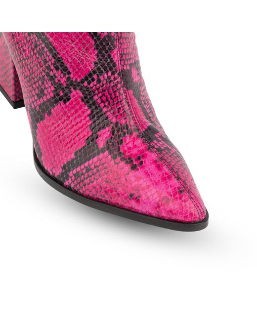 Rosamund Muir London Purple Roma & Snake Print Over Knee Boots