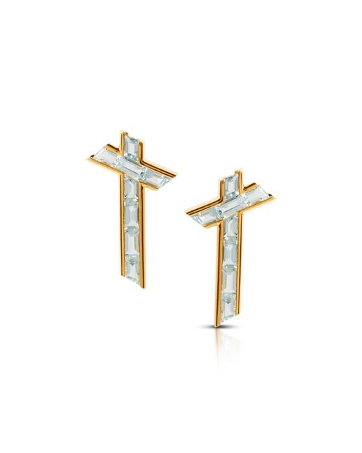 Kasun Metallic Lucky Star Earrings