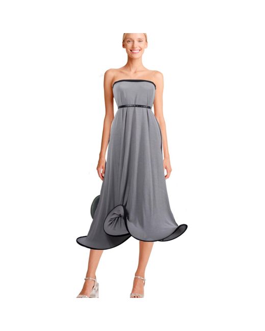 Laura Daili Gray Motion Wave Dress Skirt For Tall Fit
