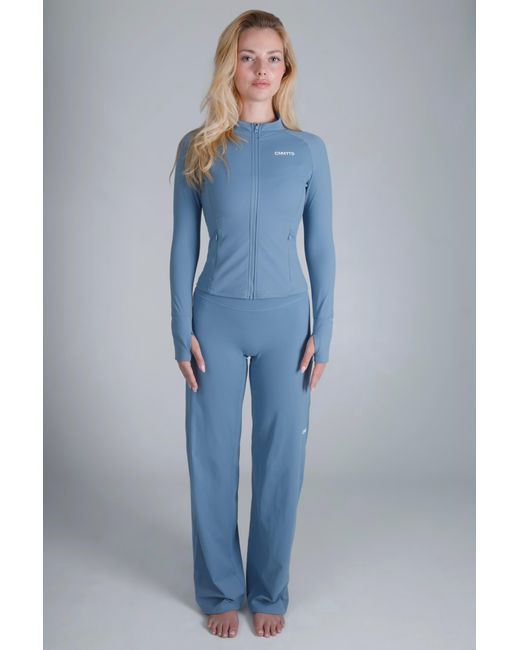 Cmmttd Blue Soft Form Zip-Up Jacket