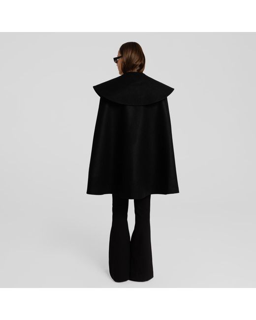 Mandragora Black Wool Cape Sorte