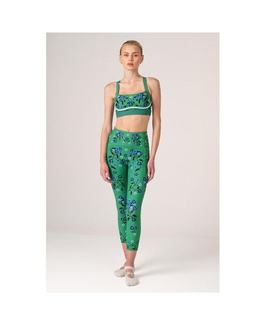 Jessie Zhao New York Green Emerald Echo Reversible Racerback Sports Bra
