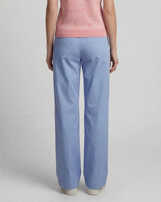 Lords of Harlech Blue Pheobe Wide-Leg Pant