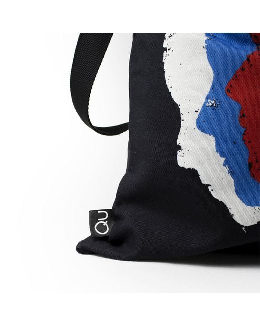 Qu Colored Heads Canvas Tote Bag