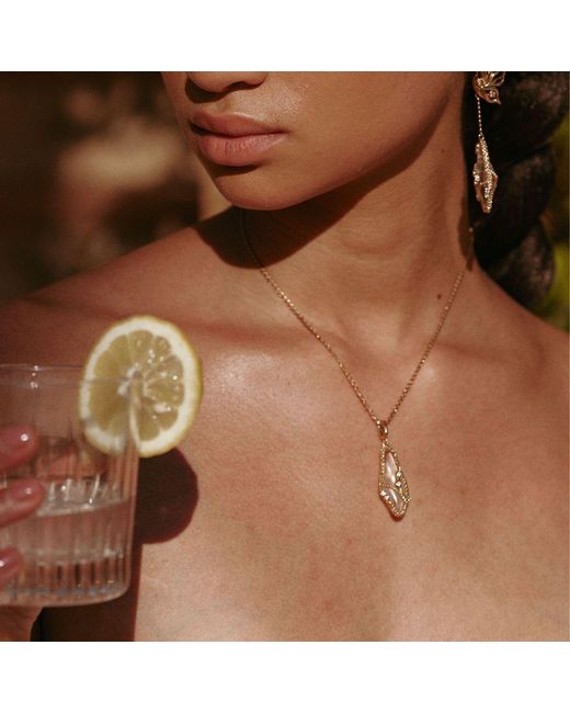 Retro Chic Metallic Mystic Butterfly Necklace