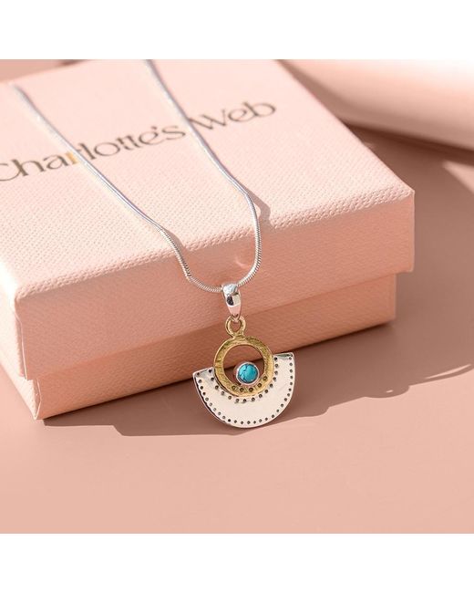 Charlotte's Web Jewellery Metallic Sundar Fan Pendant Necklace