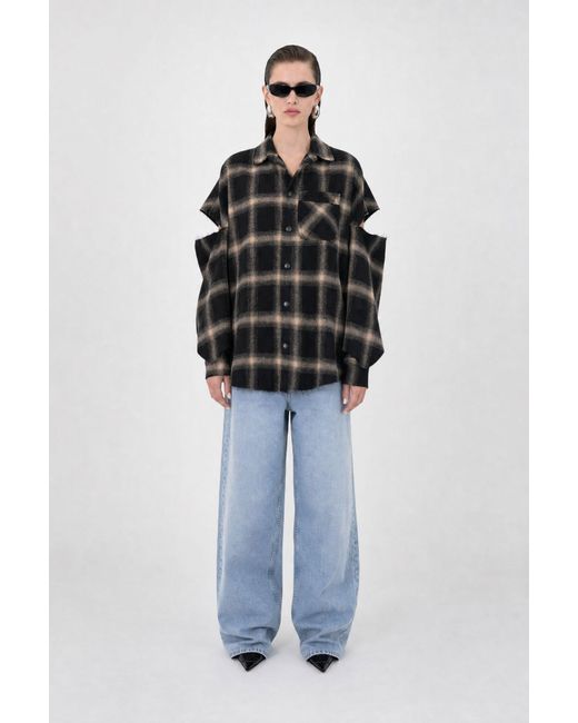 mysimplicated Black Fragmented Sleeves Shirt