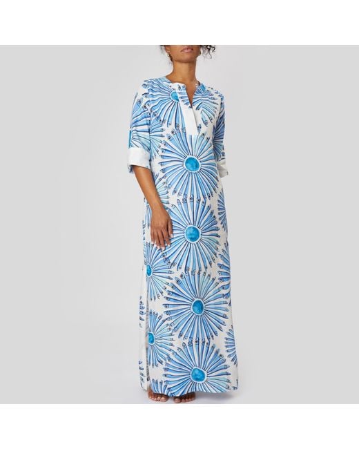 Casa Atelier by Ferdinando Fusco Blue Anchovy V Caftan