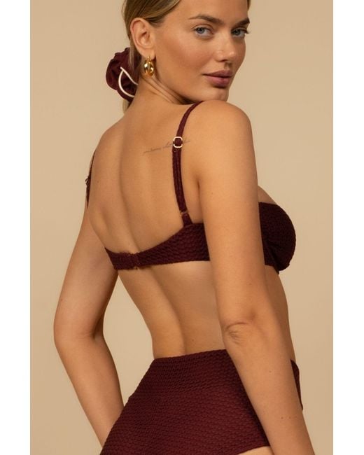 Montce Purple Crochet Simonette Bikini Top