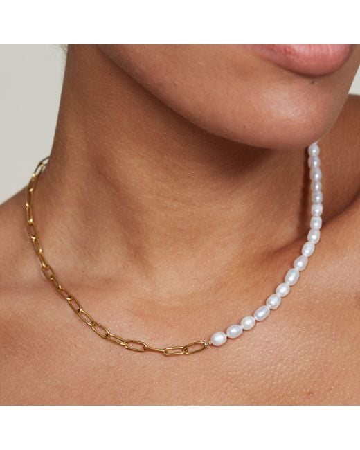 Mickey's Girl Metallic Paiania Pearl Waterproof Necklace
