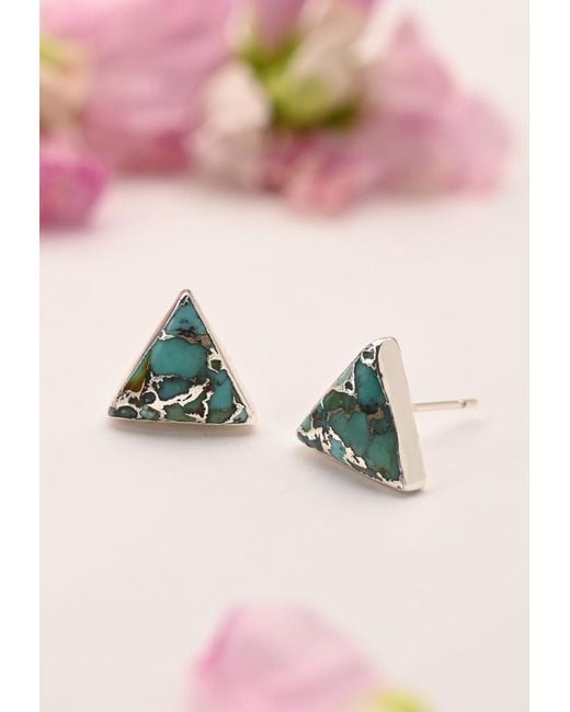 Starfish Project Green Ellie Triangle Studs