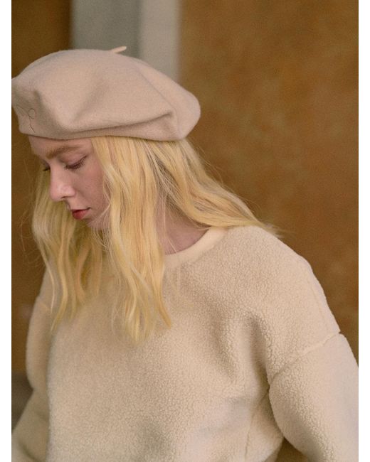Lost Pattern Natural Bon Chic Wool Beret