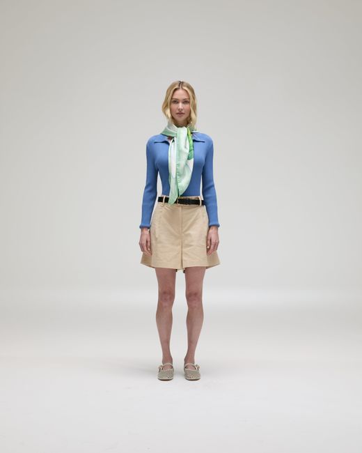 Victoria Paulsen Natural Neutrals Christina High Rise Pleated Wide Short