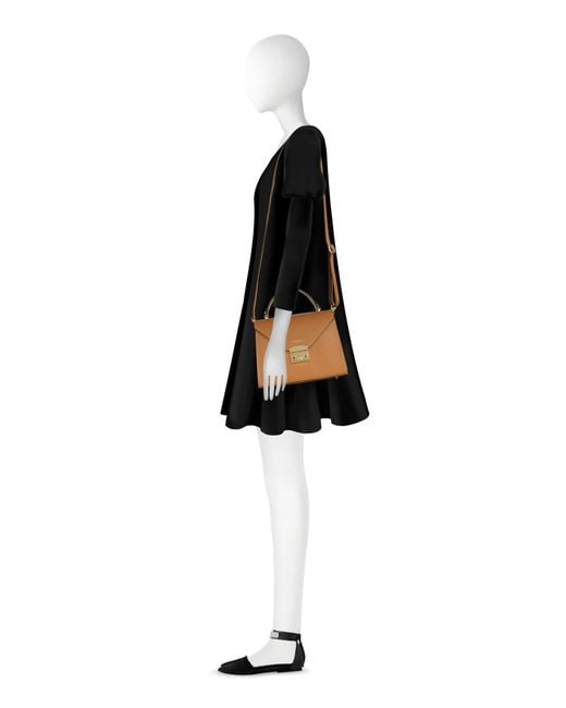 Le Parmentier Brown Peggy Leather Top Handle Satchel Bag
