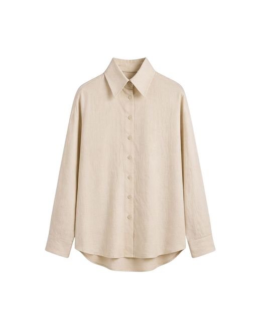 Nocturne Natural Neutrals Linen Oversized Shirt