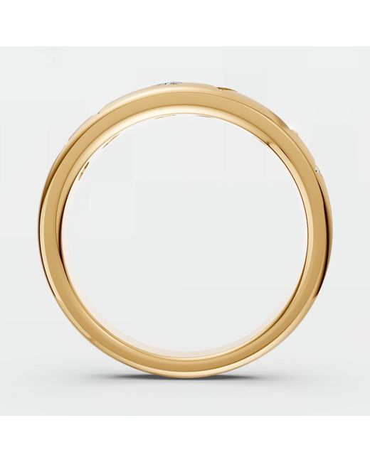 Aya Fine Jewelry Metallic Baguette Lab Diamond Flush Set Statement Band Ring