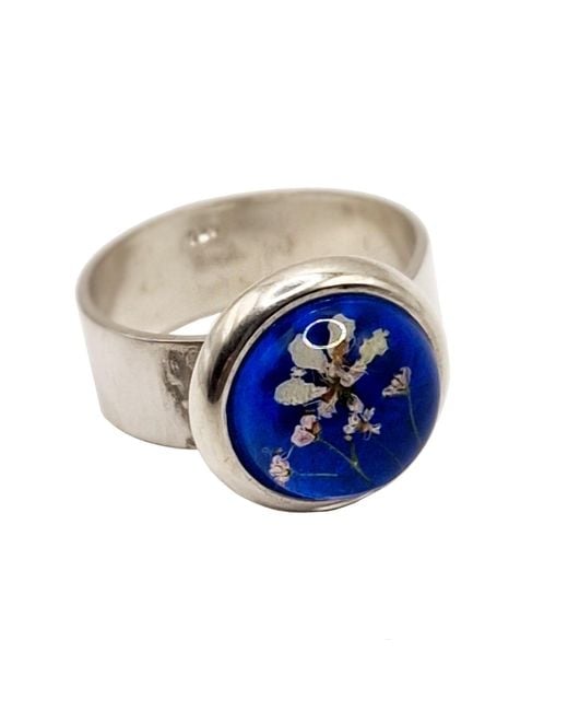 Laura Daili Blue Queen Anne's Lace Ring