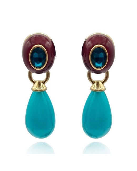 Michael Nash Jewelry Blue Charlotte And Resin Pierced Removable Drop