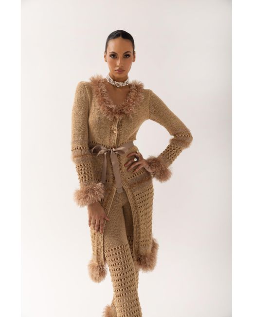 Andreeva Natural Camila Handmade Knit Cardigan-Dress
