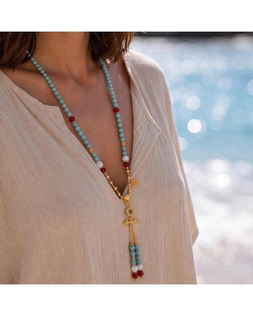 Ormiro Metallic Dakini Necklace & Ring Set