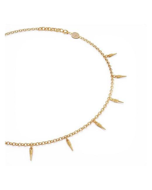 Linda Fiore Metallic Horn Necklace Vermeil