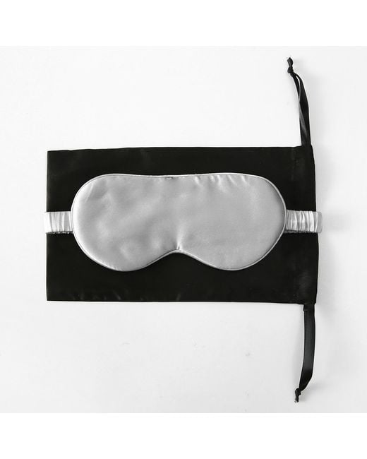 Soft Strokes Silk Gray Pure Mulberry Aviator Style Silk Eye Mask Set Of Two
