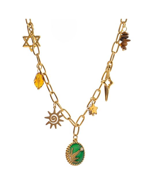 Ebru Jewelry Metallic Cosmic Energy Charm Necklace