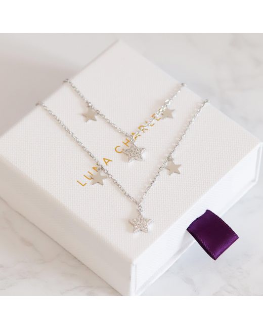Luna Charles Metallic Blake Double Row Star Necklace