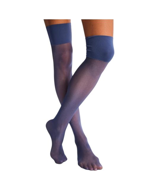 HIGH HEEL JUNGLE by KATHRYN EISMAN Purple Lucy Sheer Thigh Socks