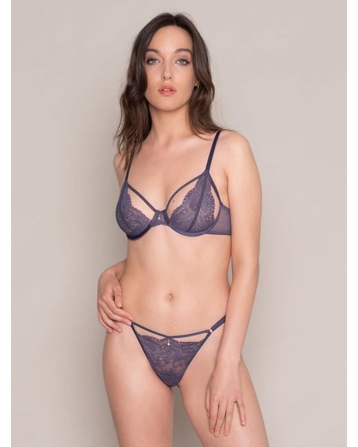 BonBon Lingerie Purple Pamela Ouvert Bra