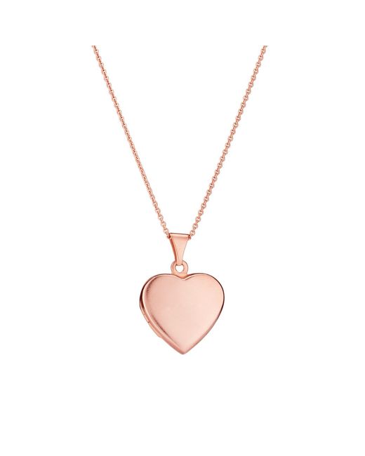 Posh Totty Designs Metallic Rose Gold Plated Heart Locket Necklace