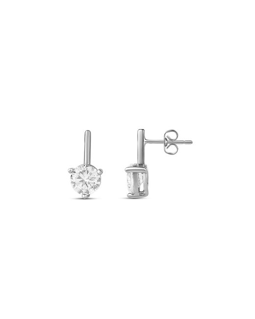 SHYMI White Round Shape Bar Drop Earrings
