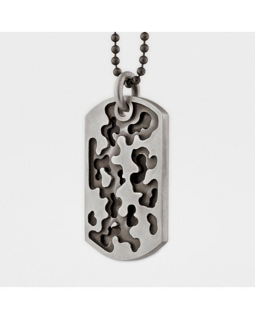 Snake Bones Gray Camouflage Dog Tag for men
